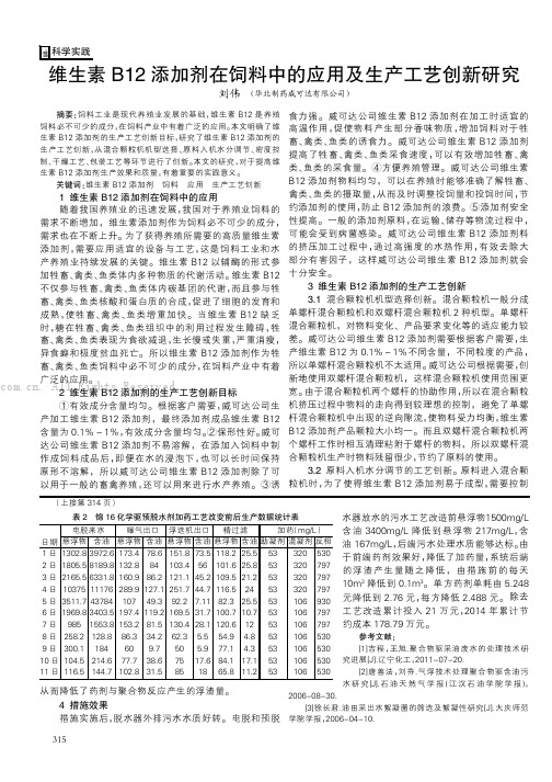 维生素B12添加剂在饲料中的应用及生产工艺创新研究