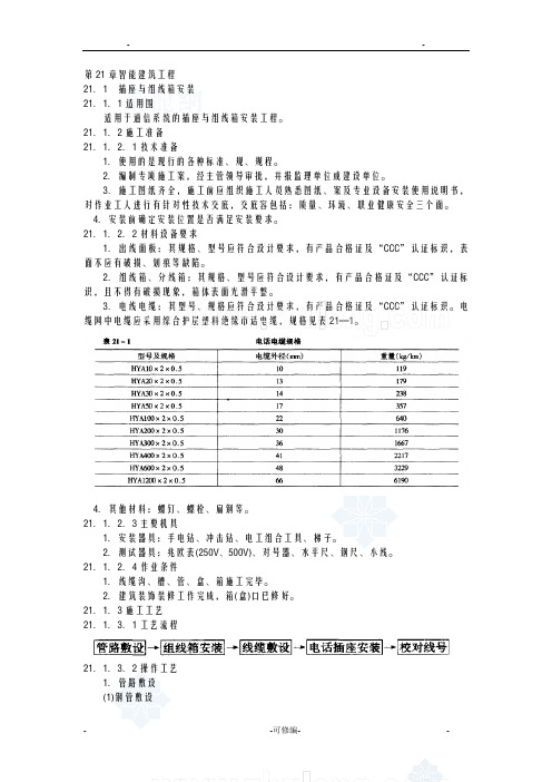 智能建筑工程技术交底大全