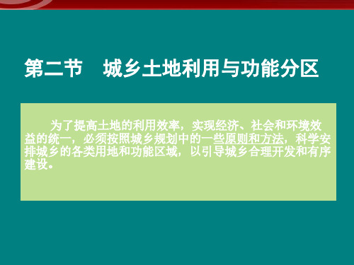 3.2《城乡土地利用与功能分区》课件(新人教版选修4)