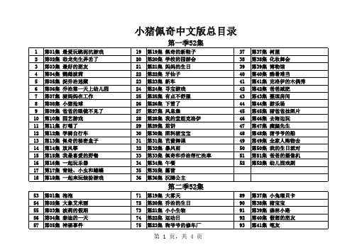 小猪佩奇中文版目录(1-196集)