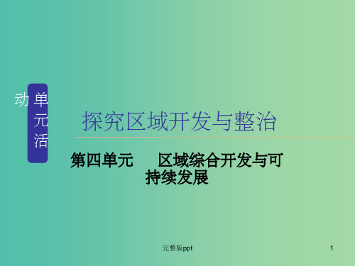 高中地理 第4单元 探究区域开发与整治 单元活动课件 鲁教版必修3