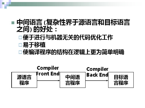 编译原理语义分析和中间代码产生ppt课件