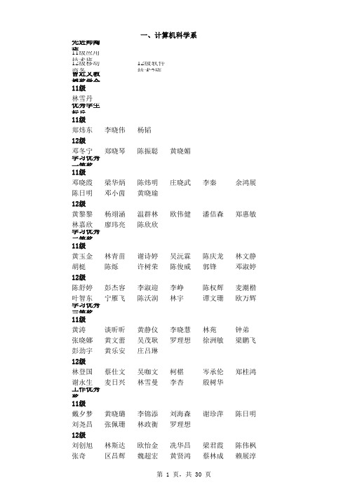 ★2012-2013学年度评优名单