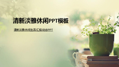 清新淡雅休闲PPT模板
