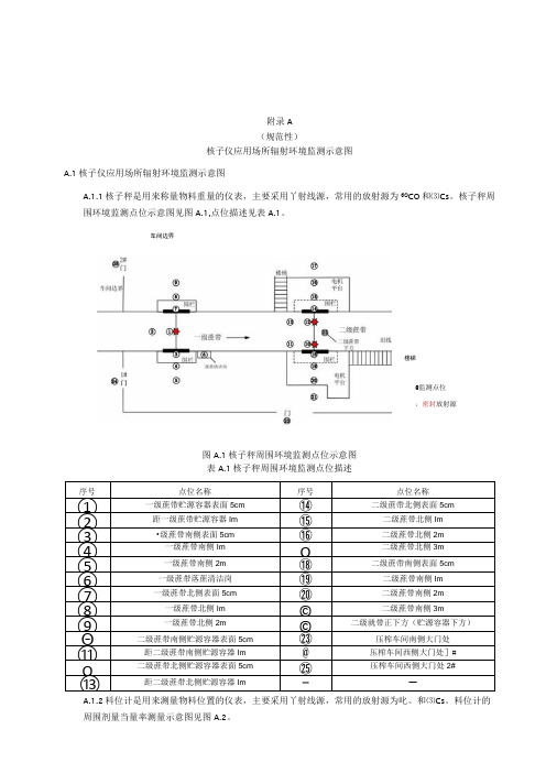 核子仪应用场所辐射环境监测示意图环境测量原始记录表