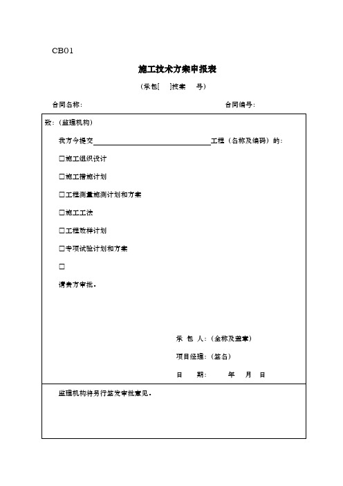 施工监理工作常用表格_施工监理工作常用表格模板