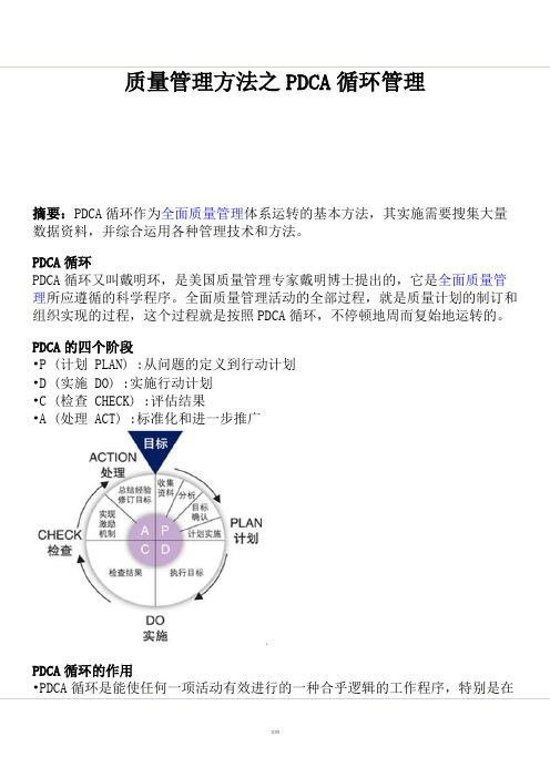 PDCA循环管理