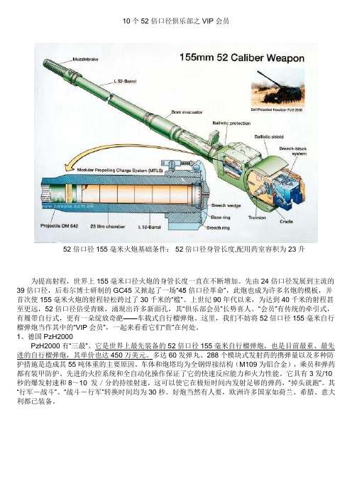 10个52倍口径俱乐部之VIP会员--各国十大155毫米自行榴弹炮