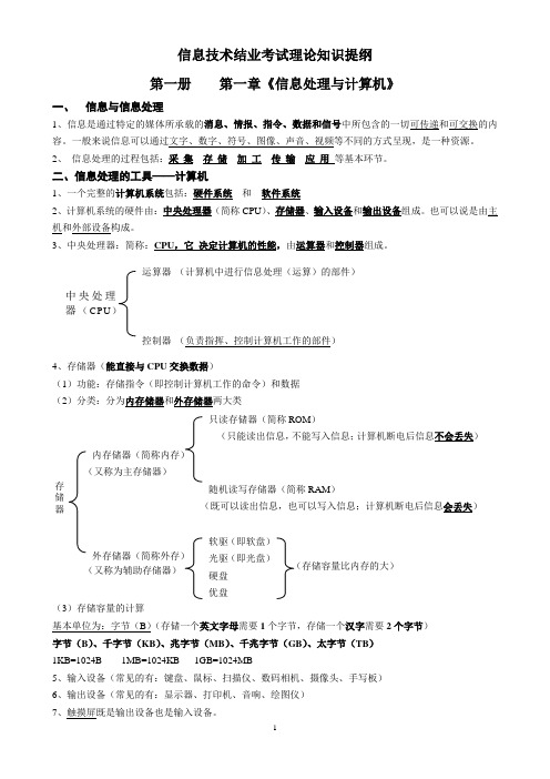 九年级理论复习提纲