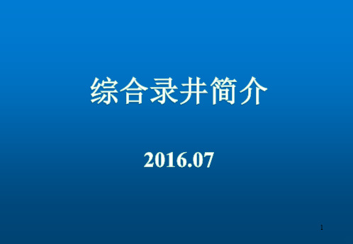 综合录井简介PPT课件