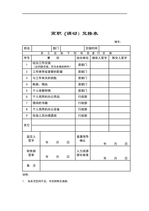 离职调动交接表.doc