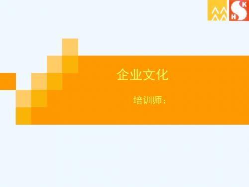 企业文化培训教案