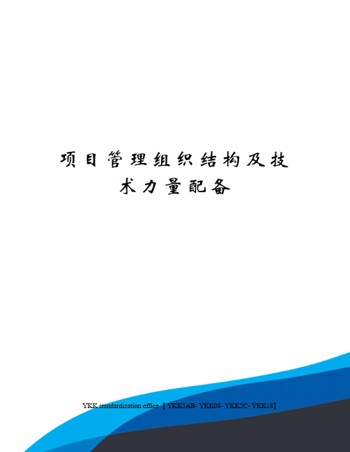 项目管理组织结构及技术力量配备审批稿