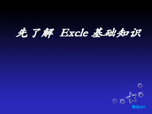 《Excel基本知识》PPT课件