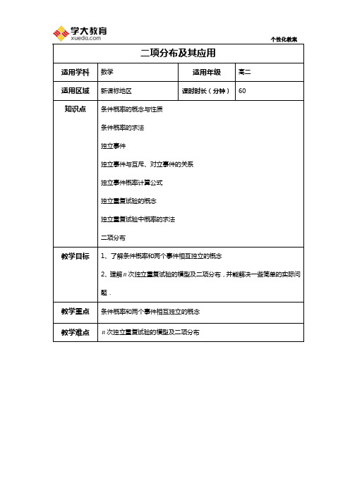 二项分布及其应用