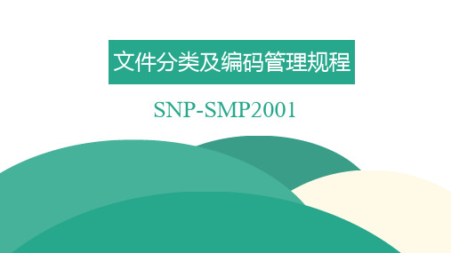文件分类及编码管理规程、文件管理规程