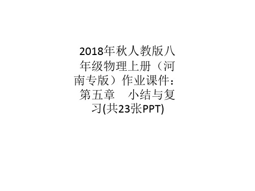 2018年秋人教版八年级物理上册(河南专版)作业课件：第五章 小结与复习(共23张PPT)