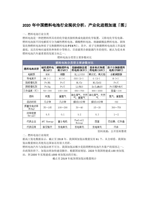 2020年中国燃料电池行业现状分析,产业化进程加速「图」