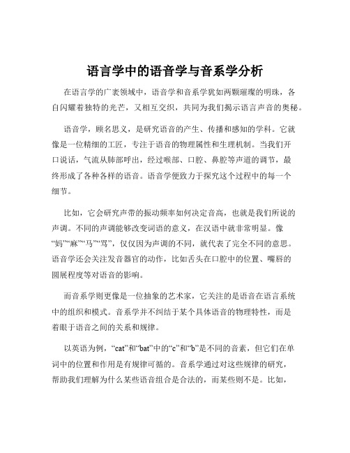 语言学中的语音学与音系学分析