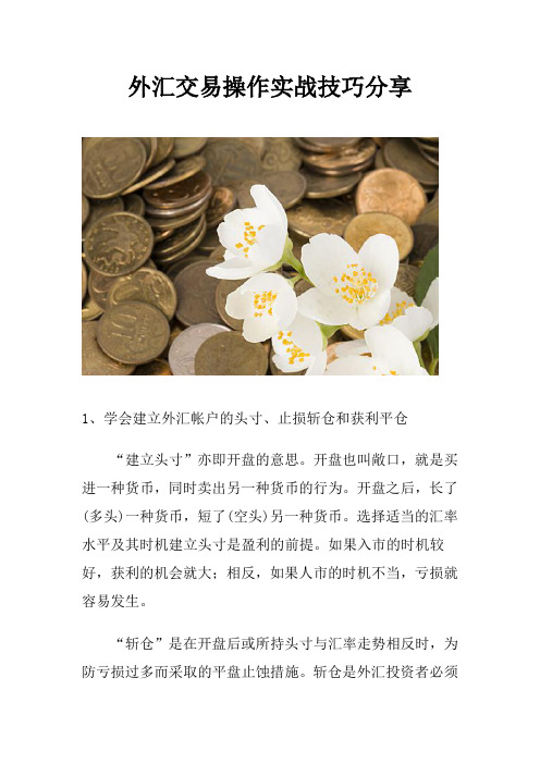 外汇交易操作实战技巧分享