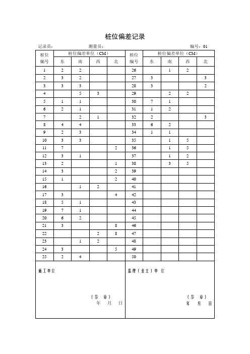 ZJ1.6桩位偏差记录