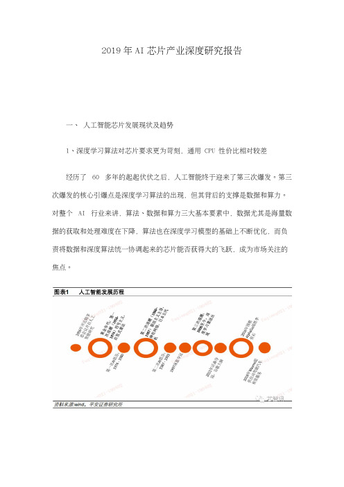 2019年AI芯片产业深度研究报告