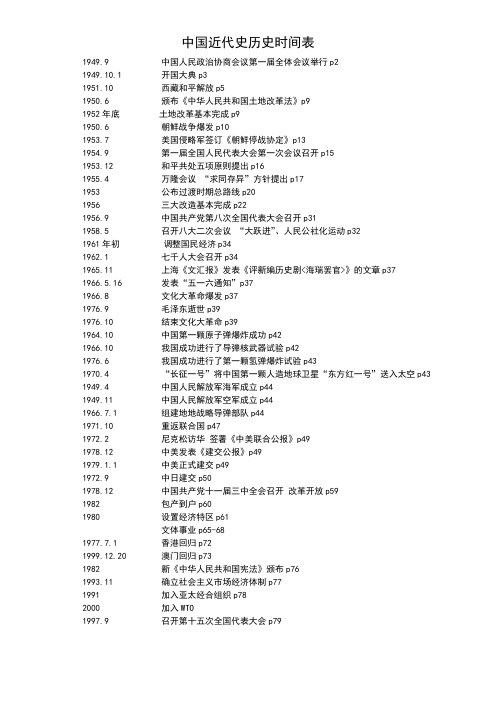 八下历史时间表