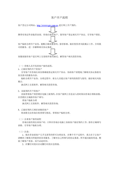 客户开户流程图1