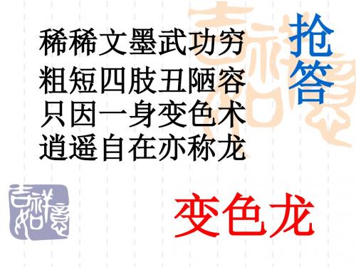 初三语文课件-九年级语文变色龙5 精品