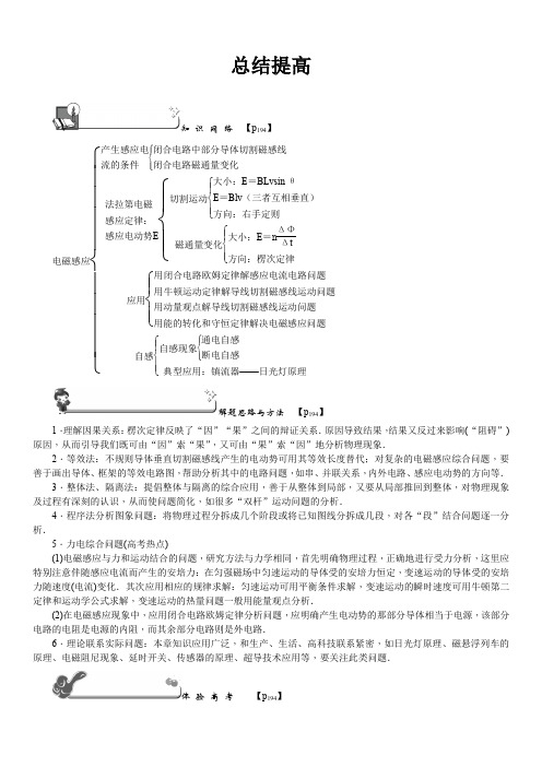 2020版人教版物理一轮复习综合备课：电磁感应总结提高