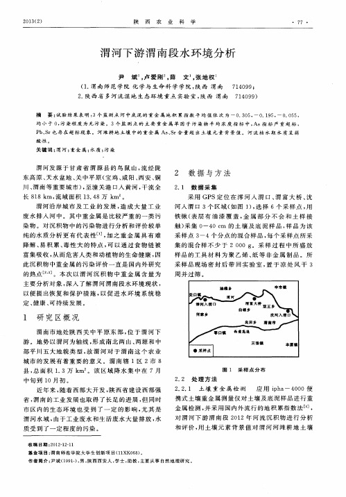 渭河下游渭南段水环境分析