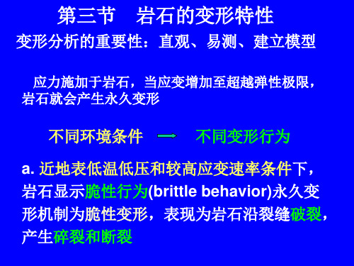 第三节  岩石的变形特性