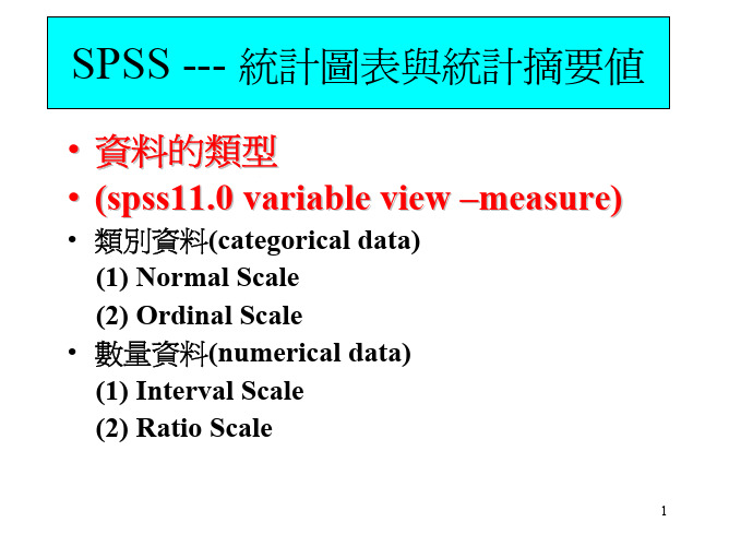 SPSS 统计图表与统计摘要值精品资料