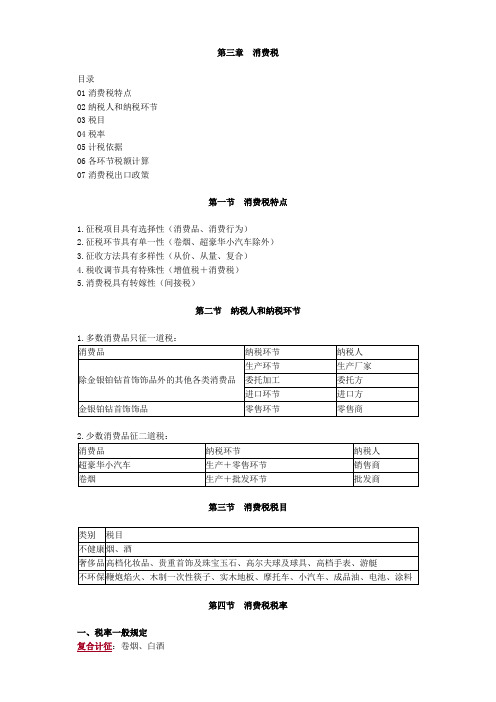 税务师税法第三章消费税