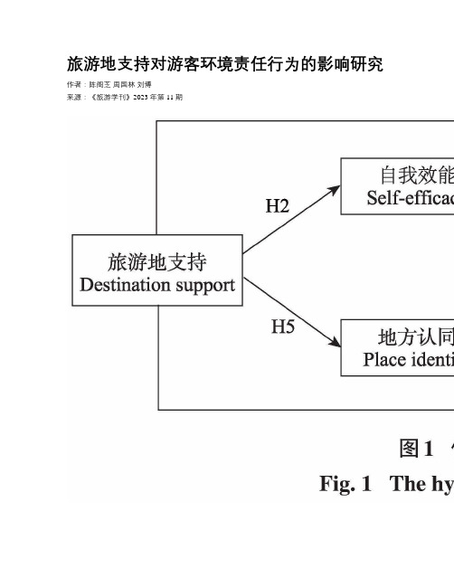 旅游地支持对游客环境责任行为的影响研究