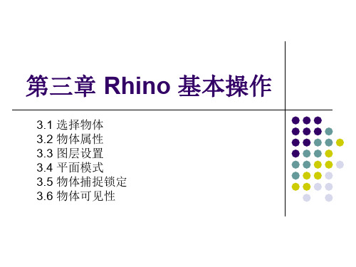 第三章  Rhino基本操作