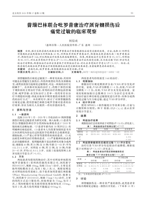 普瑞巴林联合吡罗昔康治疗颈脊髓损伤后痛觉过敏的临床观察