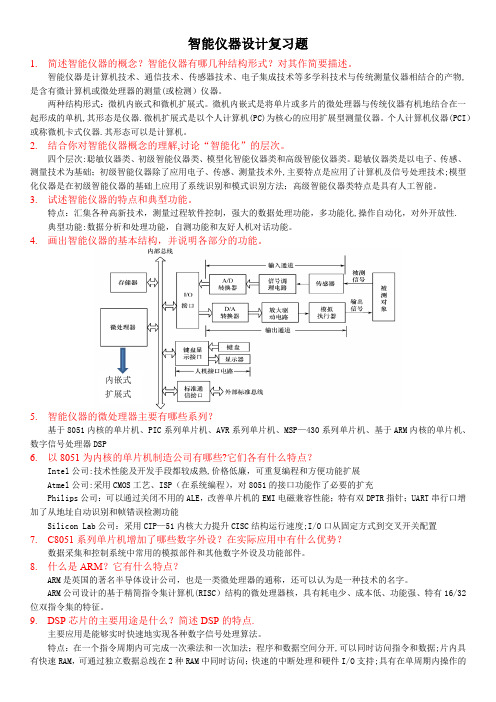 智能仪器第二部分复习题