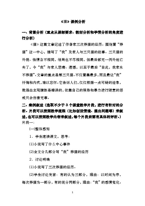 《猫》课例分析