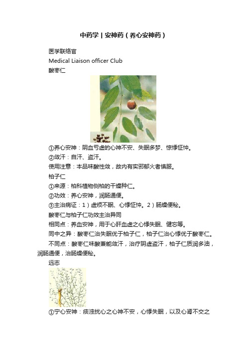 中药学丨安神药（养心安神药）