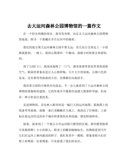 去大运河森林公园博物馆的一篇作文