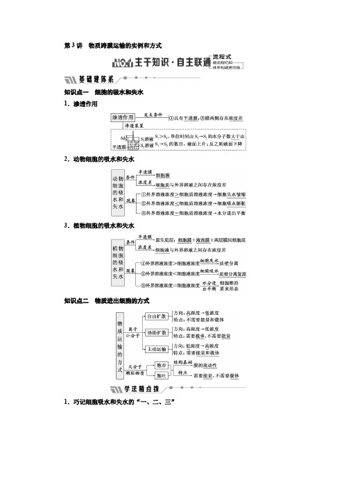 物质跨膜运输的实例和方式