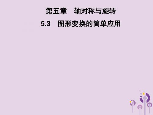 2019春七年级数学下册第5章《轴对称与旋转》5.3图形变换的简单应用习题课件(新版)湘教版