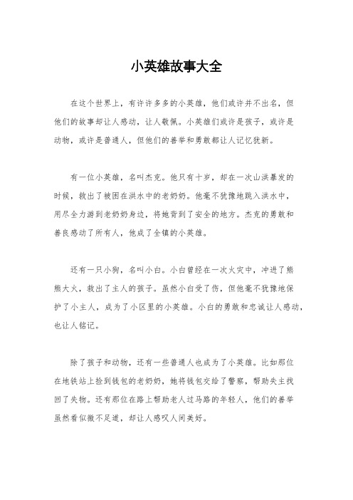 小英雄故事大全