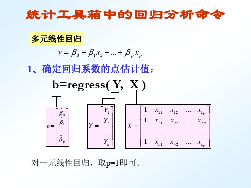 用MATLAB求解回归分析