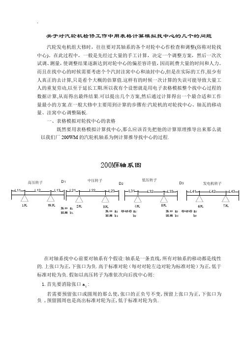 汽轮机找中心技术