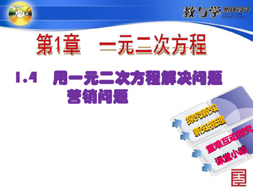 1.4 用一元二次方程解决问题市场营销问题