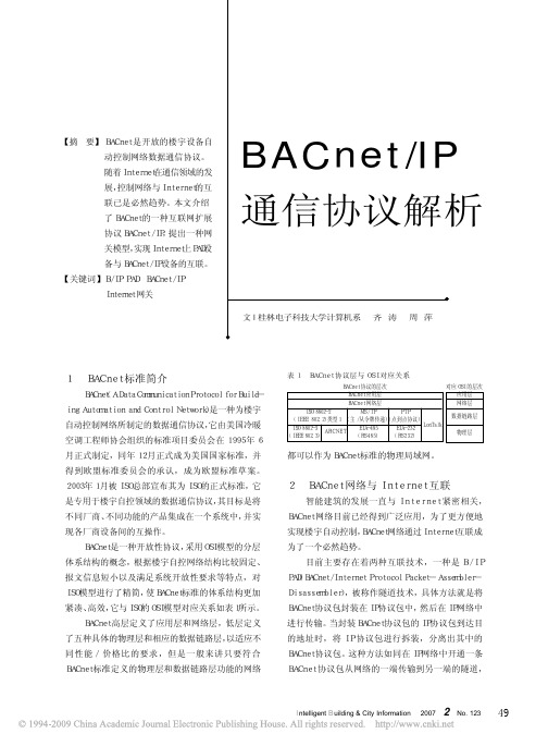 BACnet_IP通信协议解析