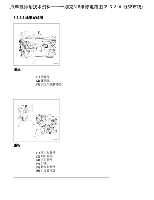 别克gl8维修电路图（8.3.3.4线束布线）