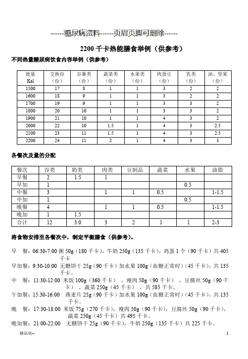 糖尿病饮食谱(糖尿病)